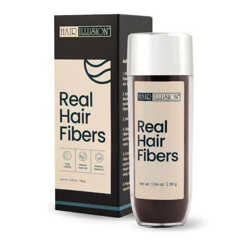Miniatura 13 de Aerosol de fibras de cabello naturales, no sintético, de Hair Illusion, Negro