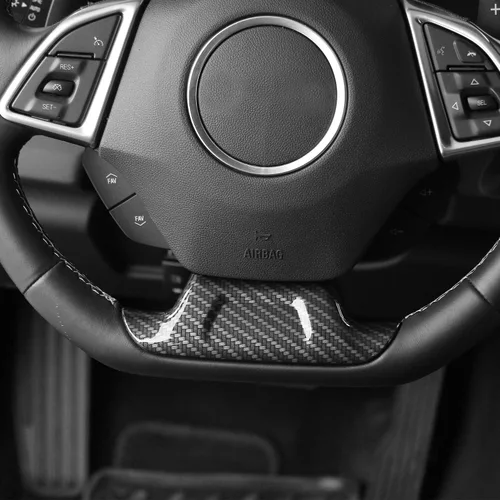 Miniatura 3 de Voodonala Cubierta de fibra de carbono para volante Chevrolet Chevy Camaro Accesorios interiores 2017-2025
