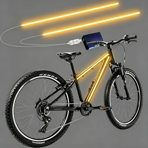 Miniatura 12 de Luces de bicicleta, se pueden recortar, impermeables, luces de bicicleta para montar por la noche, para niños, adultos, niños y niñas