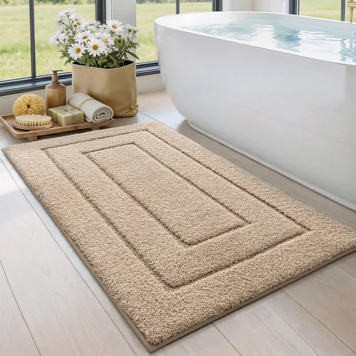 Miniatura 23 de DEXI - Alfombra de baño antideslizante, absorbente, de alta calidad, lavable a máquina, cómoda alfombra para cuarto de baño