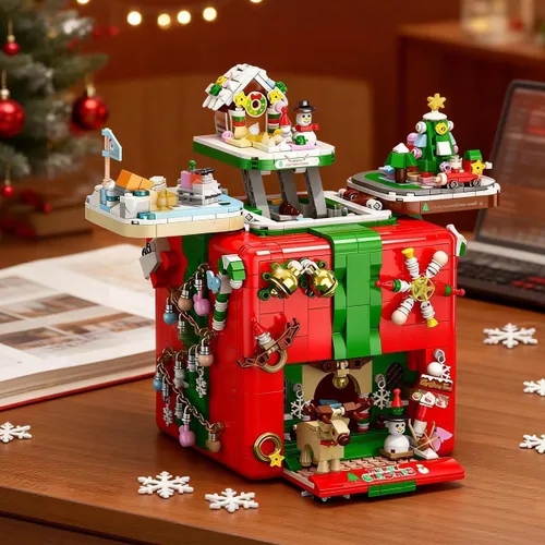 Miniatura 5 de HoverBots Juego de bloques de construcción de Navidad para adultos, 1873 piezas, juego de juguetes de construcción de Navidad, ladrillos