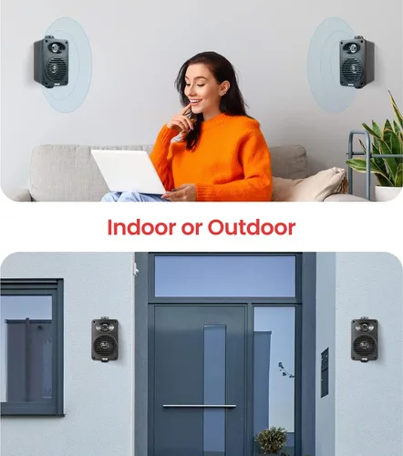 Miniatura 6 de Pyle Par de altavoces Bluetooth de 200 vatios para interiores y exteriores, sistema de altavoces de rango completo de 2 vías de 3.5 pulgadas
