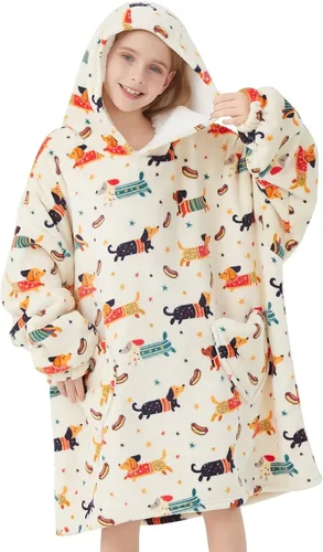 Miniatura 16 de Fiosnow Manta con Capucha de Dinosaurio para Niños Pequeños de 2 a 6 Años, Sudaderas con Capucha Extragrandes para Niñas y Niños