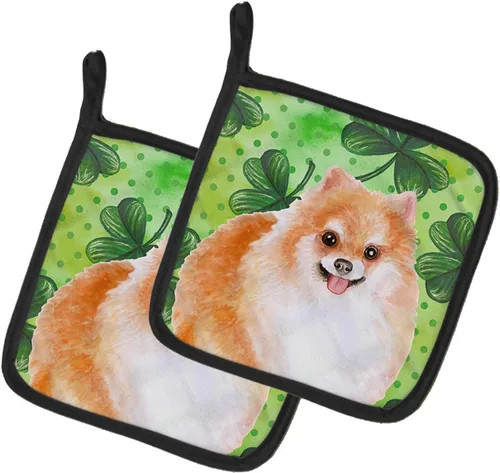 Miniatura 349 de Caroline's Treasures BB9655PTHD - Juego de soportes para ollas de cocina resistentes al calor, almohadillas calientes para horno, 7 1/2 x 7 1/2