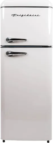 Miniatura 10 de Frigidaire, Refrigerador RETRO de 2 puertas tamaño apartamento con congelador superior, asas cromadas, 7.5 pies cúbicos, VERDE