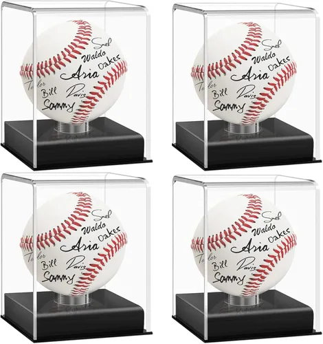 Miniatura 9 de Estuche de béisbol acrílico para exhibición, cubo de exhibición de béisbol con protección UV, estuche transparente de béisbol con autógrafo, vitrina