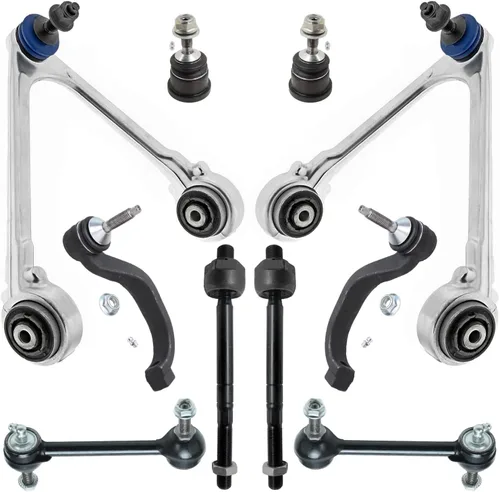 Miniatura 51 de Detroit Axle - Kit de suspensión frontal de 10 piezas para Jeep 2002-2004 Liberty, 2 brazos de control superiores con rótula 2 rótulas inferiores, 4