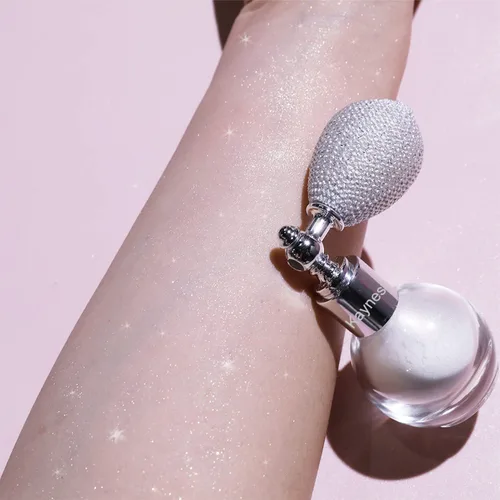 Miniatura 7 de Spray Iluminador Blanco Perla, Polvo Suelto de Brillo con Alto Brillo, Spray de Maquillaje para Cuerpo, Cara, Cabello, Laca con Purpurina de Larga