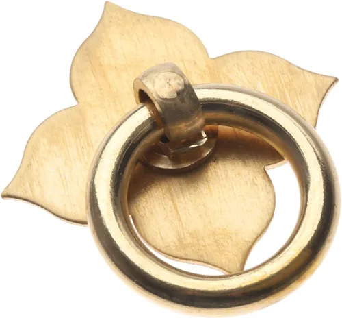 Miniatura 10 de dophee 1 anillo de puerta de latón para muebles de 1.89 x 1.69 pulgadas con tornillos, latón antiguo