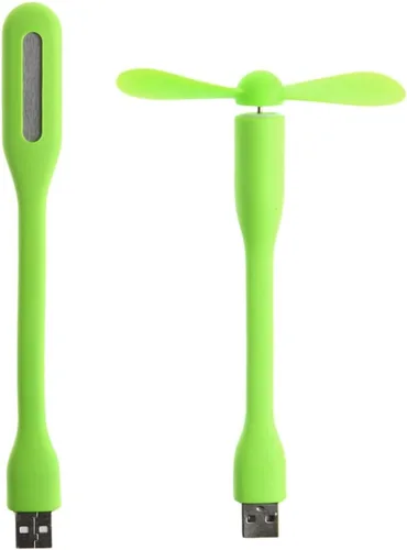 Miniatura 5 de Mini ventilador USB LED luz flexible flexible flexible ventilador de refrigeración con lámparas para banco de energía, computadora portátil, Blanco