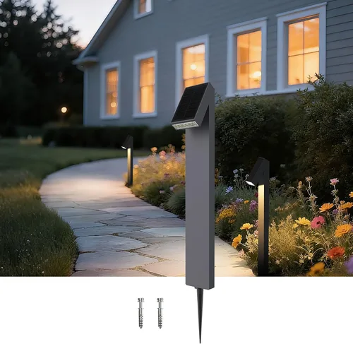 Miniatura 10 de SOTTLOT Luces solares para senderos al aire libre, luz solar regulable con IP65 a prueba de agua, 500LM 3000K iluminación solar al aire libre