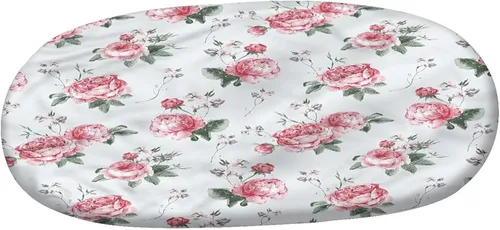 Miniatura 3 de Mantel ajustable ovalado de poliéster con bordes elásticos y estampado de flora inglesa, se adapta a mesas ovaladas de hasta 36 x 60 pulgadas