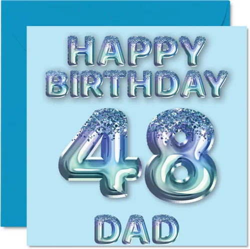 Miniatura 37 de Stuff4 Tarjeta de primer cumpleaños para niños, globo de fiesta con purpurina azul, tarjetas de feliz cumpleaños para niño de 1 año, nieto, hijo, 57