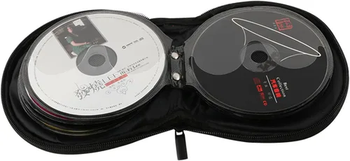 Miniatura 3 de Funda negra para CD/DVD de 20 capacidades, carpeta portátil de almacenamiento de disco para coche, hogar, organizador de transporte de viaje
