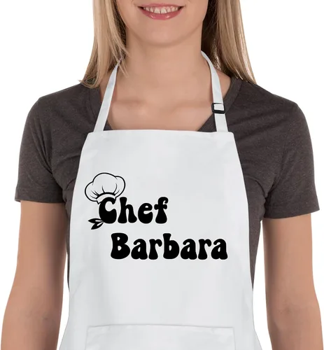 Miniatura 7 de Delantales Personalizados para Mujer y Hombre, Delantal de Chef Personalizado, Delantal de Cocina Personalizado con Bolsillos, Delantales para Asar
