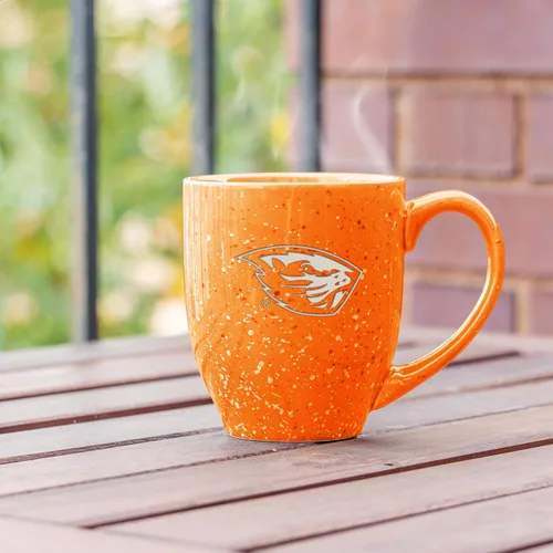 Miniatura 3 de NCAA Oregon State Beavers - Taza de café de cerámica grabada con láser de 16 oz en color del