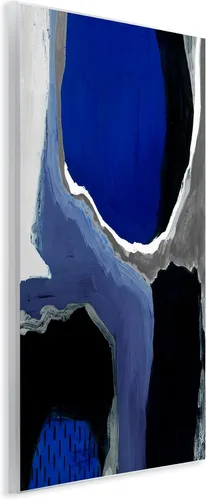 Miniatura 2 de Stupell Industries Diseño abstracto masculino azul cobalto, gris y negro, diseñado por Studio W Art, 10x15, placa de pared