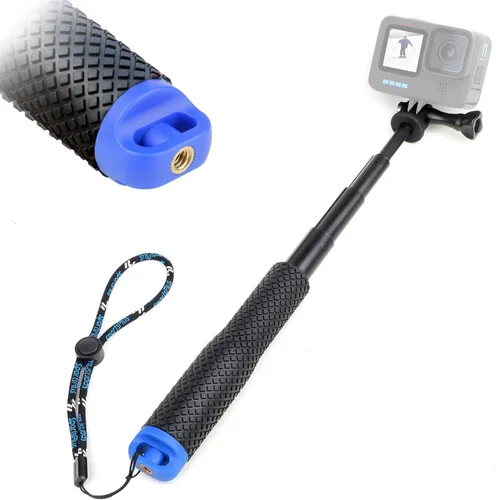 Palo selfie extensible de 7 a 23 pulgadas para GoPro, mango impermeable, monopié de extensión portátil para Hero 13 12 11 10 9 8 7 6/AKASO/DJI Osmo