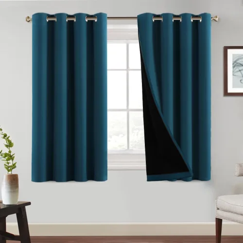 Miniatura 27 de PrinceDeco Paneles de cortina 100 % opacas de 108 pulgadas de largo, completamente opacos, tratamiento de ventana, cortinas forradas con aislamiento