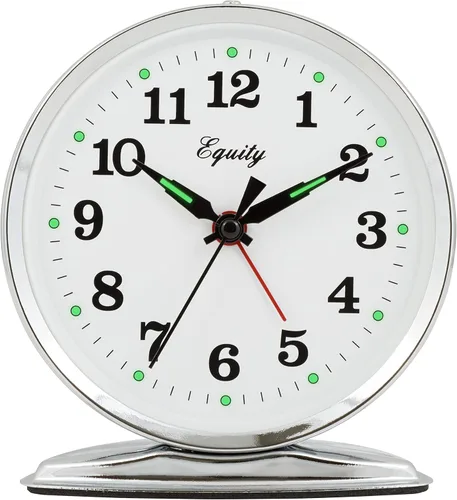 Miniatura 2 de La Crosse Technology 24014, reloj despertador a cuerda, campana fuerte, cromado, Cromo, Plateado, 1