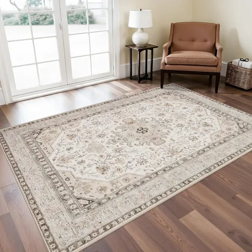 Miniatura 38 de Alfombras de área 9x12 para sala de estar: Alfombra oriental lavable de 108 pies cuadrados para dormitorio - Alfombra de pelo bajo ultra delgada