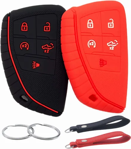 REPROTECTING Funda de goma de silicona para llavero compatible con Chevy Chevrolet Silverado 1500 GMC Sierra 1500 2026-2022, Silverado Sierra 2500HD
