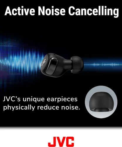 Miniatura 4 de JVC Audífonos inalámbricos compactos con cancelación activa de ruido, modo de baja latencia para juegos y películas, Bluetooth 5.2, batería de larga