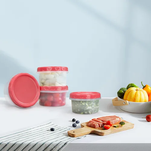 Miniatura 3 de Jucaifu 8 onzas recipientes reutilizables pequeños de plástico para almacenamiento en el congelador con tapa de rosca para snacks y almuerzos