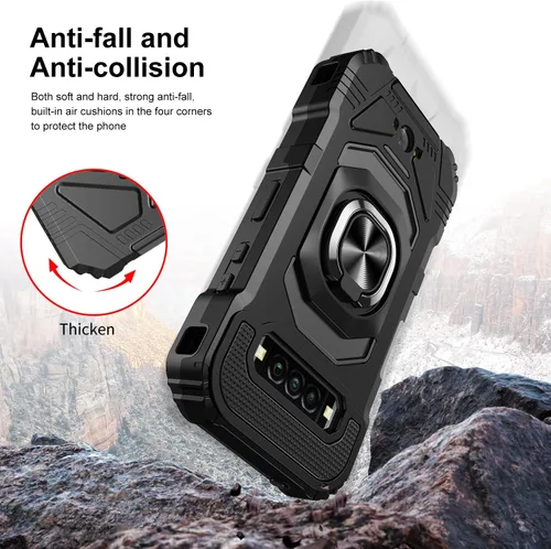 Miniatura 4 de SOGA Funda compatible con Kyocera DuraForce Pro 3 con protector de pantalla de vidrio templado [grado militar] anillo de montaje en automóvil