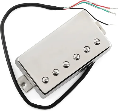 Miniatura 6 de FLEOR Alnico - Pastilla Humbucker para guitarra de 5 cables, 4 cables, 14-15 K, ajuste cromado, pieza de guitarra LP Pastilla de puente cromado