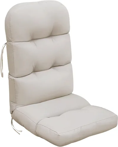 Miniatura 10 de Skypatio Adirondack - Cojín grueso para silla mecedora, impermeable, para patio al aire libre, con respaldo alto, color gris