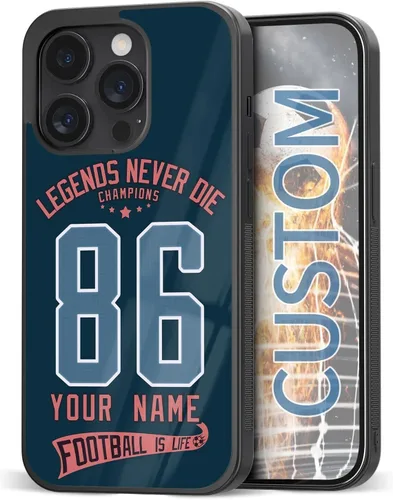 Miniatura 10 de Fundas de teléfono personalizadas con nombre y número personalizados - iPhone 5 6 7 8 11 12 13 14 Pro Max Plus Mini Xr Xs SE Samsung S20 S21 S22 S23
