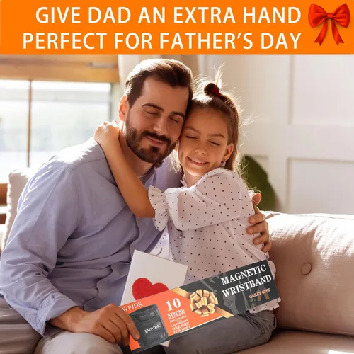 Miniatura 2 de EWPJDK Pulsera Magnética para Sujetar Tornillos, Brocas de Perforación, Clavos, Regalos de Relleno de Calcetín para Hombres, Regalo del Día