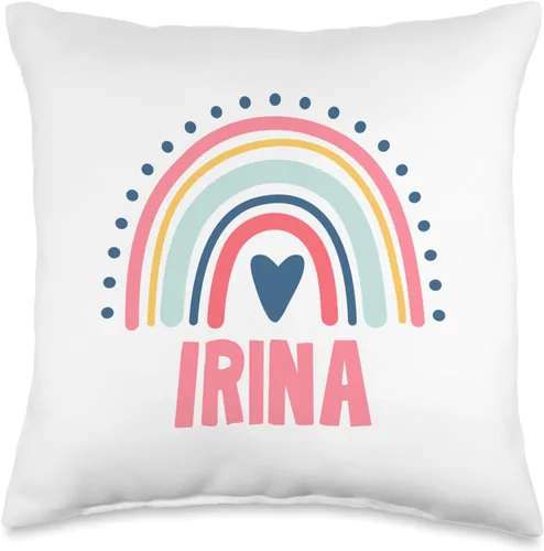 Idea Regalo Personalizzata con Nome Gifts Idea Irina Name Custom Woman Myth Legend - Almohada para fiesta de cumpleaños, 16 x 16 pulgadas, multicolor