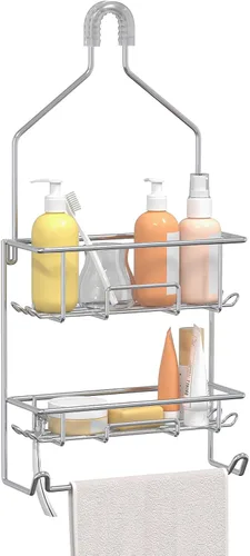 Miniatura 9 de TreeLen Organizador de ducha rosa, estantes de ducha grandes para ducha interior, organizador de baño rosa, regalo para novia B-rosa