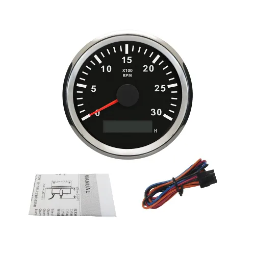 Miniatura 5 de ELING Tacómetro universal RPM REV Contador RPM con medidor de horas 3000RPM 3.346 in 9-32V con retroiluminación
