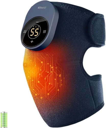 IKEEPFIT Masajeador de rodilla inalámbrico con vibración de calor para aliviar el dolor MAXwarm 3.0 [2025 actualizado] - Rodillera eléctrica