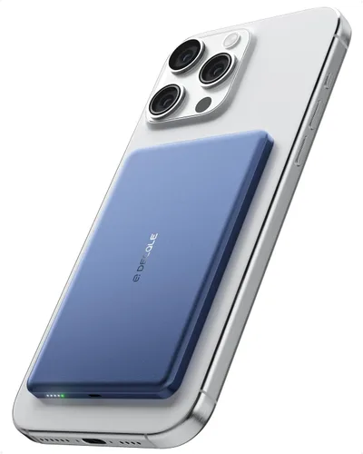 Miniatura 8 de Banco de energía "Air" para MagSafe 5000mAh, Cargador de Batería Portátil Inalámbrico Magnético Ultra Delgado con Cable USB-C, Compatible Solo