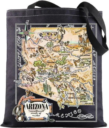 Miniatura 8 de BWWKTOP Arizona State Tote Bag Arizona Souvenirs Regalos Arizona Bolsa de comestibles reutilizable Arizona Regalos de viaje Arizona