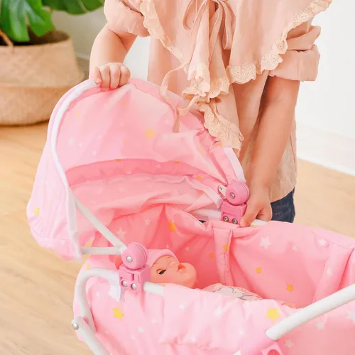 Miniatura 9 de Olivia's Little World - Carriola de Paseo con Cuna para Muñecas, Carriola de Muñecas para Niñas de 3, 4, 5 Años, Carriola de Juguetes para Niños