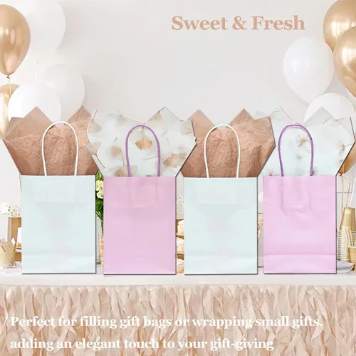 Miniatura 3 de 30 hojas de papel de seda de oro rosa para bolsas de regalo, hojas de ginkgo metálicas, diente de león, papel de seda a granel, papel de seda Hoja