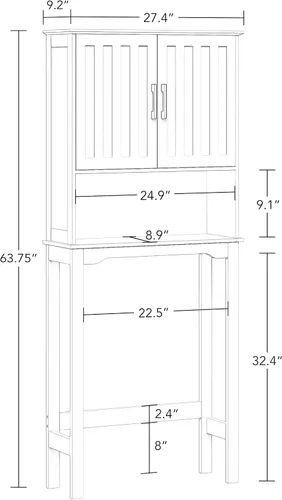 Miniatura 3 de RiverRidge Monroe - Protector de espacio para baño, sin tamaño, color blanco