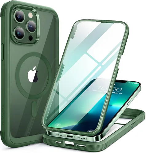 Miniatura 228 de Miracase Funda para iPhone 13 de 6.1 pulgadas, [sin burbujas] funda de teléfono de cuerpo completo con pantalla de vidrio completa integrada, sin