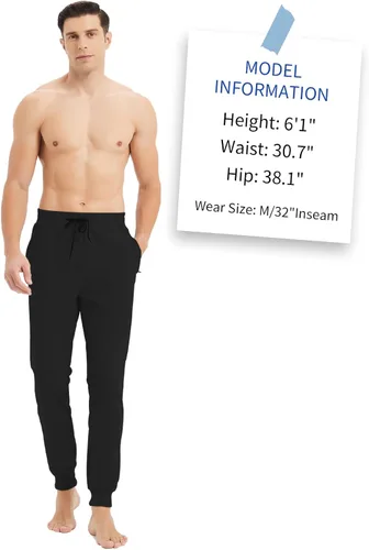 Miniatura 4 de Idtswch 3234363840 Long Inseam Men's Tall Sweatpants Joggers Slim Fit Workout Pants for Tall Men