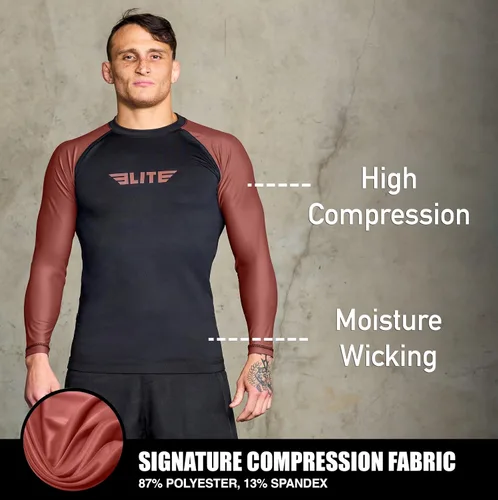 Miniatura 19 de Elite Sports MMA, BJJJ, No-Gi, protección de entrenamiento de manga corta
