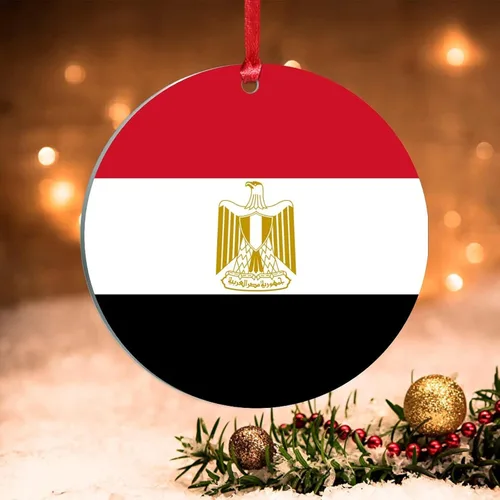 Miniatura 21 de Adorno de Navidad de Guyana, bandera de Guyana, recuerdo navideño, adorno de Navidad de acrílico, bandera nacional, recuerdo de país, decoraciones