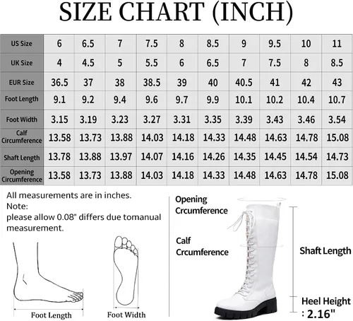 Miniatura 4 de Vepose Botas altas hasta la rodilla con plataforma de encaje 953 para mujer con tacón grueso y cómodo