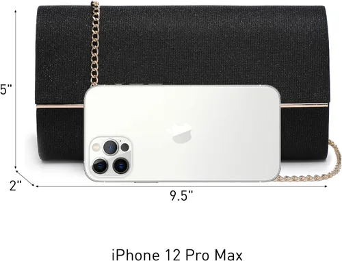 Miniatura 4 de Dasein Bolso de noche para mujer, bolso de mano con purpurina para boda, bolso de novia brillante para cóctel, fiesta, baile de graduación