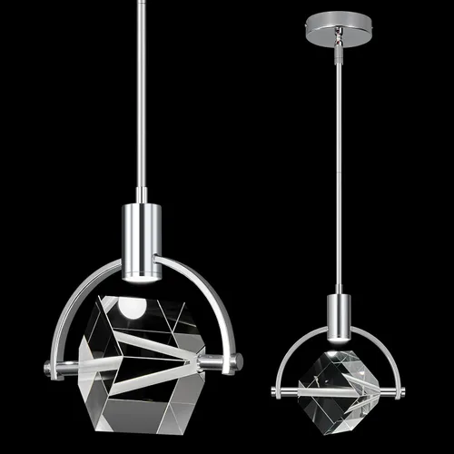 Miniatura 14 de Lámpara colgante de techo para isla de cocina, moderna mini luz colgante LED integrada, lámpara colgante de cristal en negro, dormitorio, comedor