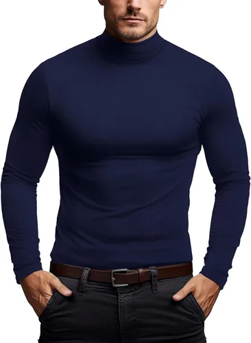 Miniatura 2 de Camisas de manga larga con cuello alto falso para hombre
